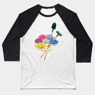 Flowers art palette Baseball T-Shirt